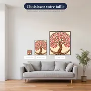 Arbre de vie aux feuilles en cœurs – tailles disponibles