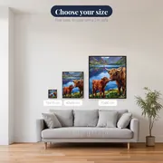 Highland Cow and Calf by the Loch – available sizes