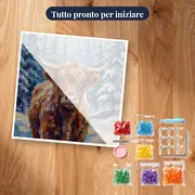 Mucca Highland nella Foresta Innevata – kit pronto per iniziare