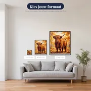 Schotse Hooglander Tussen Gouden Herfstbomen – beschikbare formaten
