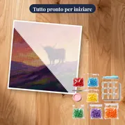Silhouette di mucca highland al tramonto – kit pronto per iniziare