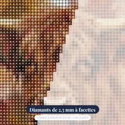Portrait aquarelle de vache Highland aux cornes courbées – gros plan des diamants