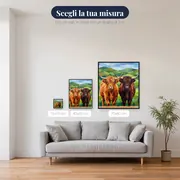 Due Mucche Highland su Colline Verdi – misure disponibili
