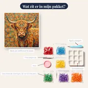 Mandala Schotse Hooglander Portret – inhoud van het pakket