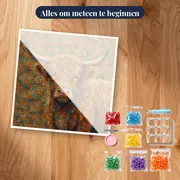 Mandala Schotse Hooglander Portret – pakket klaar om te beginnen