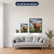 Mucca Highland Sotto La Pioggia Scozzese – misure disponibili