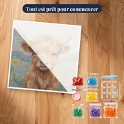 Veau Highland aux grands yeux doux – kit prêt à commencer