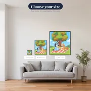 Bluey and Bingo Picnic Under the Tree – available sizes