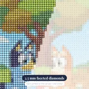 Bluey and Bingo Picnic Under the Tree – diamond close-up