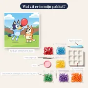 Bluey en Bingo spelen met een rode ballon – inhoud van het pakket