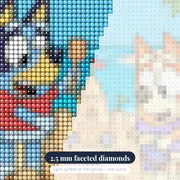 Bluey and Bingo Building a Sandcastle – diamond close-up