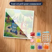 Bluey et Bingo en trottinette au parc – kit prêt à commencer
