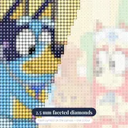 Bluey and Bingo Playing Doctor with Stethoscopes – diamond close-up