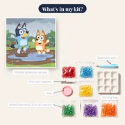 Bluey and Bingo Jumping in Muddy Puddles – kit contents