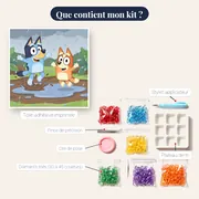 Bluey et Bingo sautant dans les flaques de boue – contenu du kit