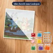 Bluey und Bingo springen in Matschpfützen – Set bereit zum Loslegen