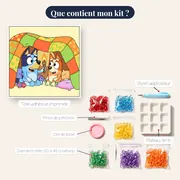 Cabane de couvertures avec Bluey et Bingo – contenu du kit