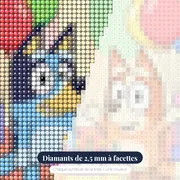 Fête d'anniversaire de Bluey et Bingo – gros plan des diamants