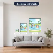 Bluey et Bingo à la piscine avec brassards – tailles disponibles