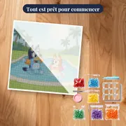 Bluey et Bingo à la piscine avec brassards – kit prêt à commencer