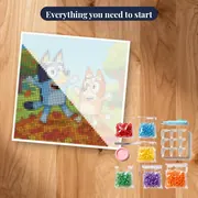 Bluey and Bingo Jumping in Autumn Leaves – kit ready to start