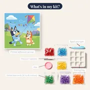 Bluey and Bingo Flying a Kite on a Windy Hill – kit contents