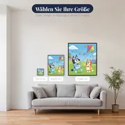 Bluey und Bingo lassen einen Drachen steigen – verfügbare Größen