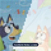 Bluey und Bingo lassen einen Drachen steigen – Nahaufnahme der Steine