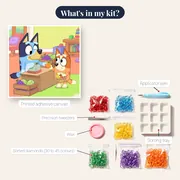 Bluey and Bingo Playing Shops with Toy Fruit – kit contents