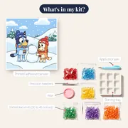 Bluey and Bingo Building a Snowman – kit contents