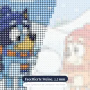 Bluey und Bingo bauen einen Schneemann – Nahaufnahme der Steine