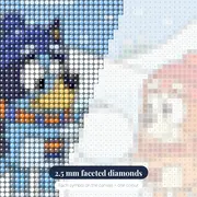 Bluey and Bingo Building a Snowman – diamond close-up