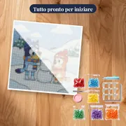 Bluey e Bingo nella neve con sciarpe – kit pronto per iniziare