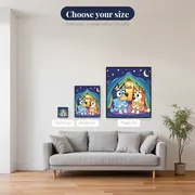 Bluey and Bingo Camping Under the Stars – available sizes