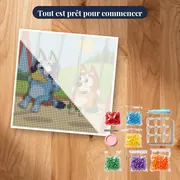 Bluey et Bingo à la balançoire – kit prêt à commencer
