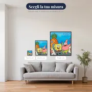 SpongeBob e Patrick davanti alla casa ananas – misure disponibili