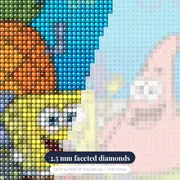SpongeBob and Patrick Waving at the Pineapple House – diamond close-up