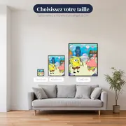 Bob et Patrick soufflant des bulles géantes – tailles disponibles