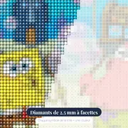 Bob et Patrick soufflant des bulles géantes – gros plan des diamants