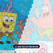 SpongeBob Patrick and Gary in Bikini Bottom Garden – diamond close-up