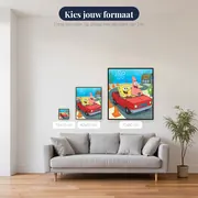 SpongeBob en Patrick in de rode bootmobiel – beschikbare formaten