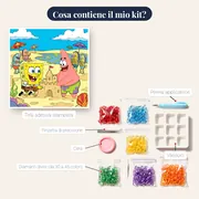 SpongeBob e Patrick sulla spiaggia di Bikini Bottom – contenuto del kit