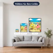 SpongeBob und Patrick am Goo Lagoon Strand – verfügbare Größen