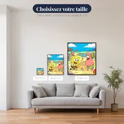 Bob et Patrick à la plage de Bikini Bottom – tailles disponibles