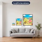 SpongeBob e Patrick sulla spiaggia di Bikini Bottom – misure disponibili
