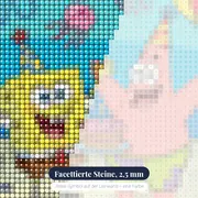 Geburtstagsparty unter Wasser mit SpongeBob und Patrick – Nahaufnahme der Steine