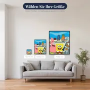 SpongeBob Patrick und Thaddäus in Bikini Bottom – verfügbare Größen