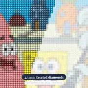 SpongeBob Patrick and Squidward in Bikini Bottom – diamond close-up
