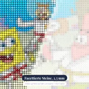 Karatekampf in Bikini Bottom mit SpongeBob und Patrick – Nahaufnahme der Steine