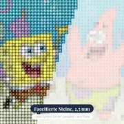 SpongeBob und Patrick tanzen auf der Party – Nahaufnahme der Steine